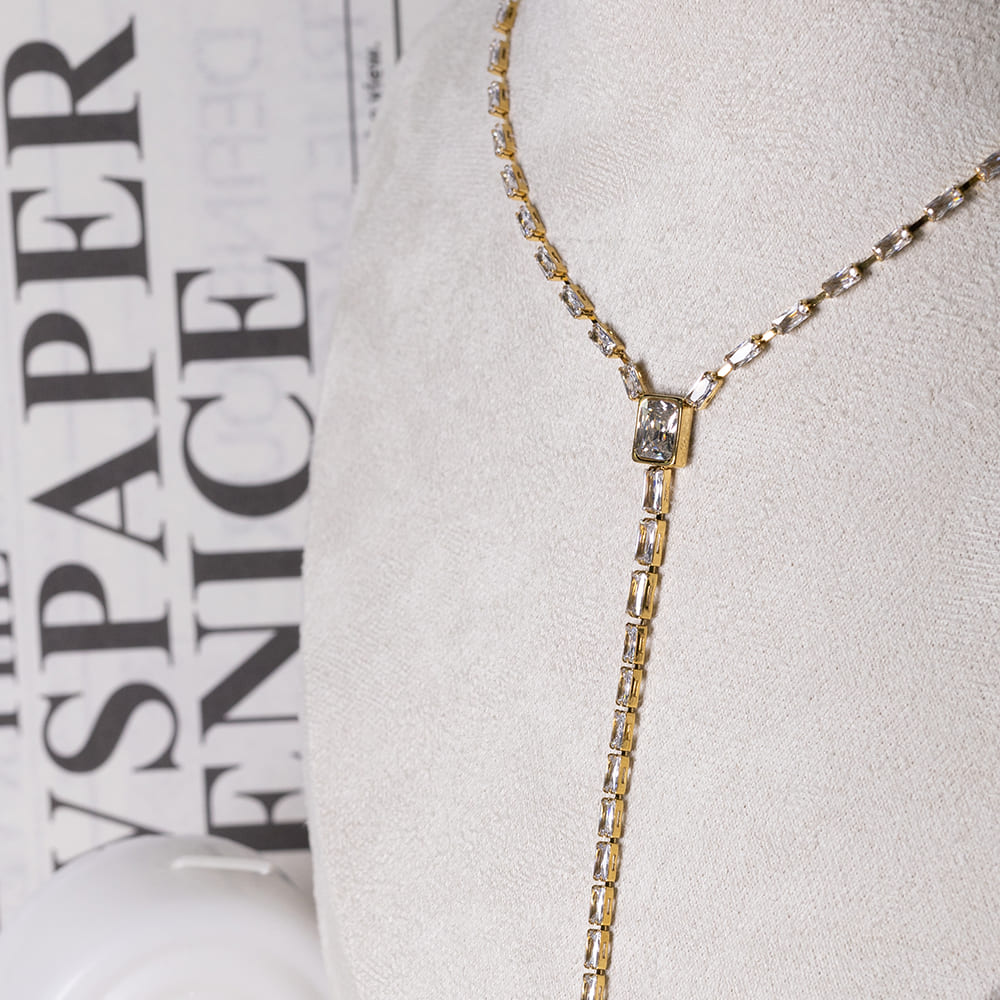 Luxury Y-Tail Tennis Necklace