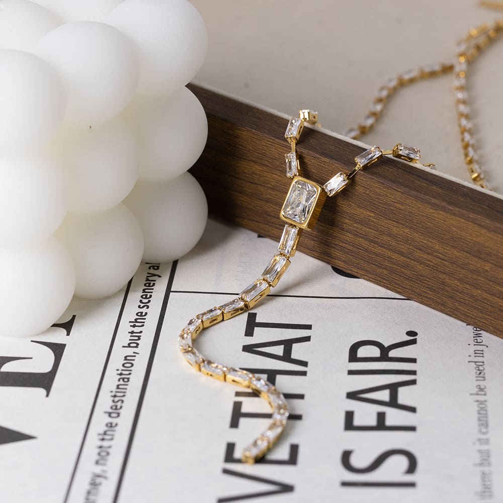 Luxury Y-Tail Tennis Necklace