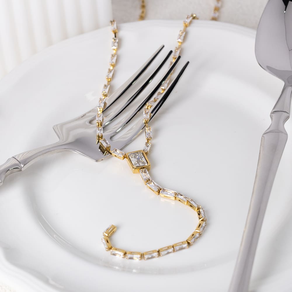 Luxury Y-Tail Tennis Necklace