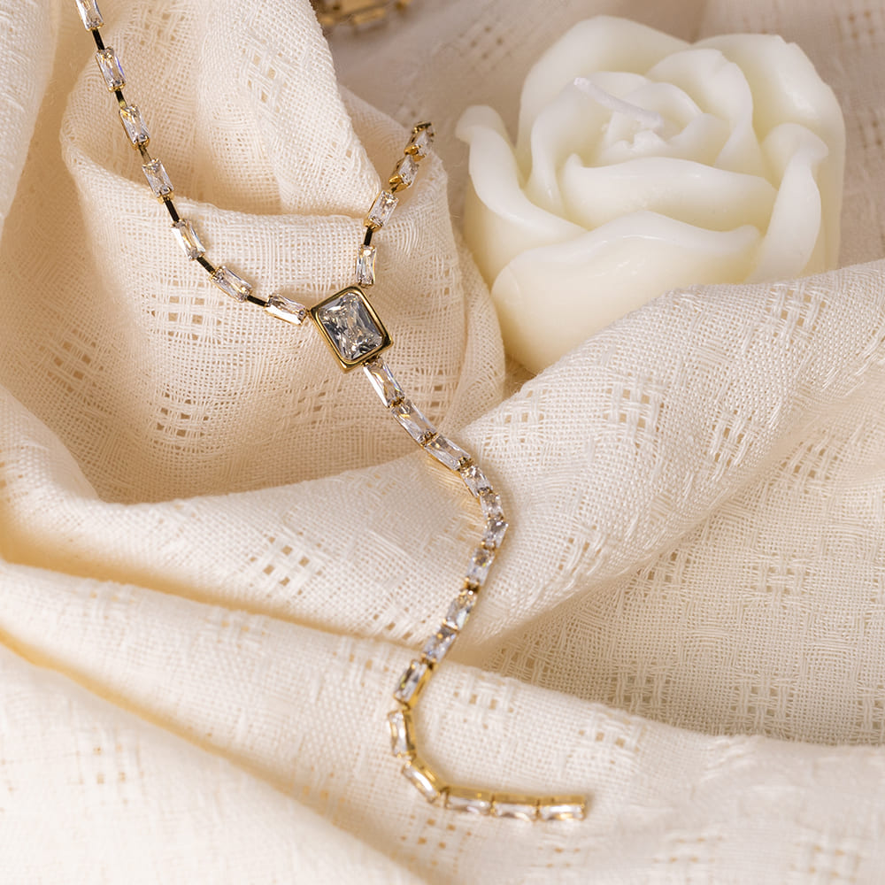 Luxury Y-Tail Tennis Necklace