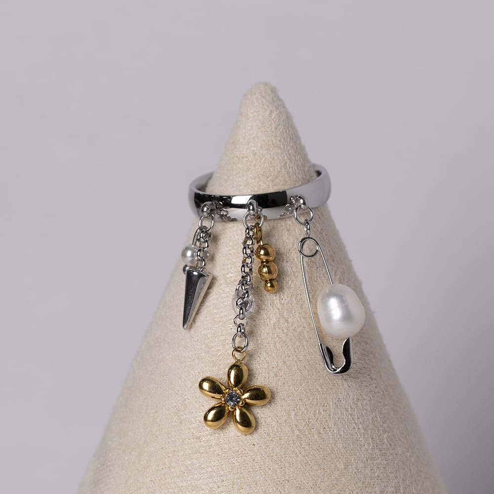 Delicate Bow & Butterfly Knot Flower Charm Ring