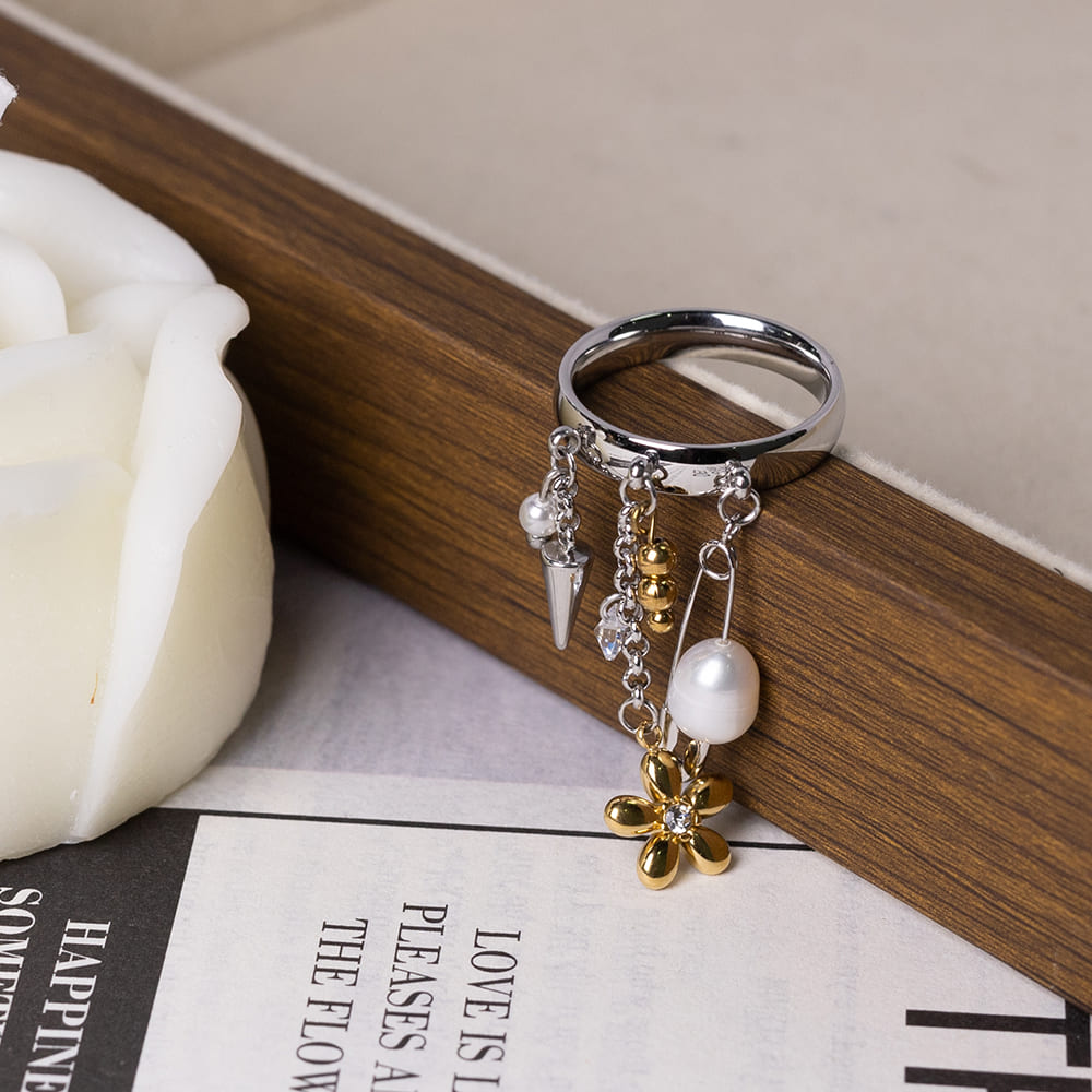 Delicate Bow & Butterfly Knot Flower Charm Ring