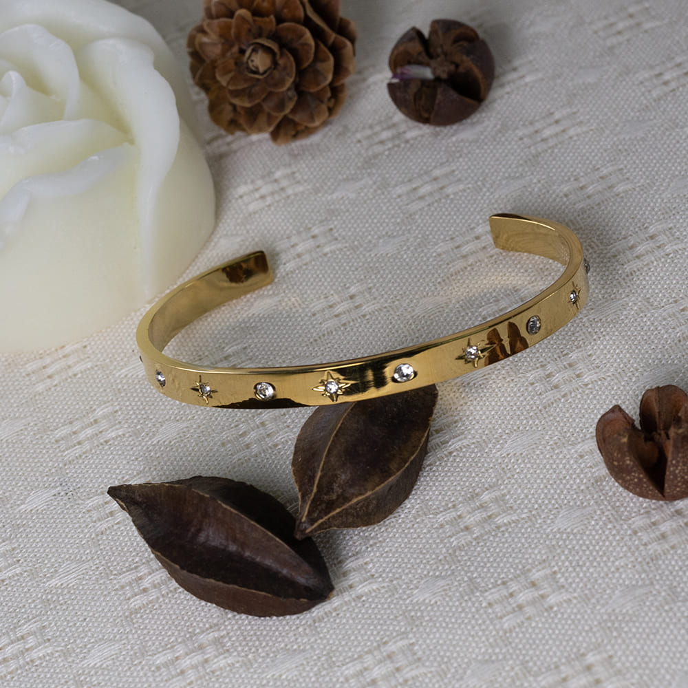 Chunky Zircon Charm Bracelet