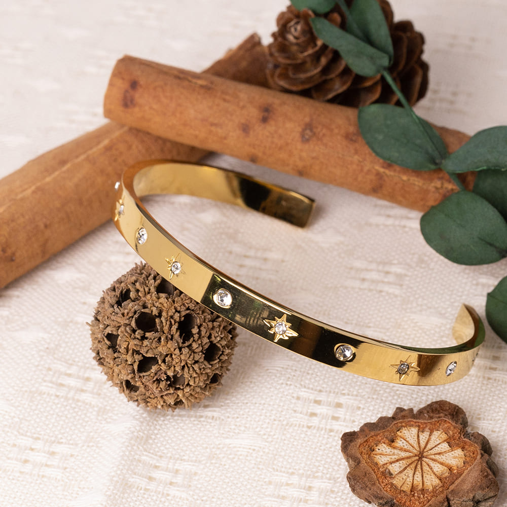 Chunky Zircon Charm Bracelet