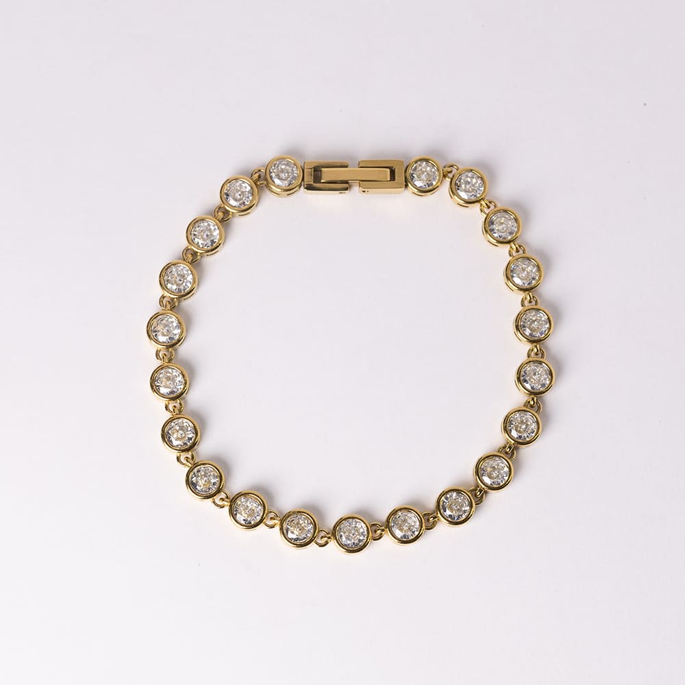 Chunky Zircon Charm Bracelet