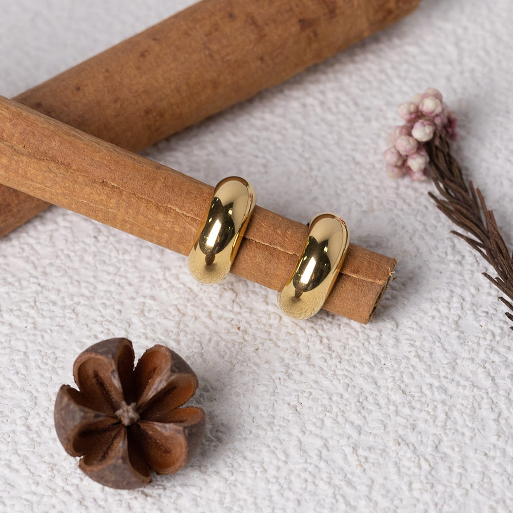 Cubic Zirconia Hoop Earrings Ear Cuff Set