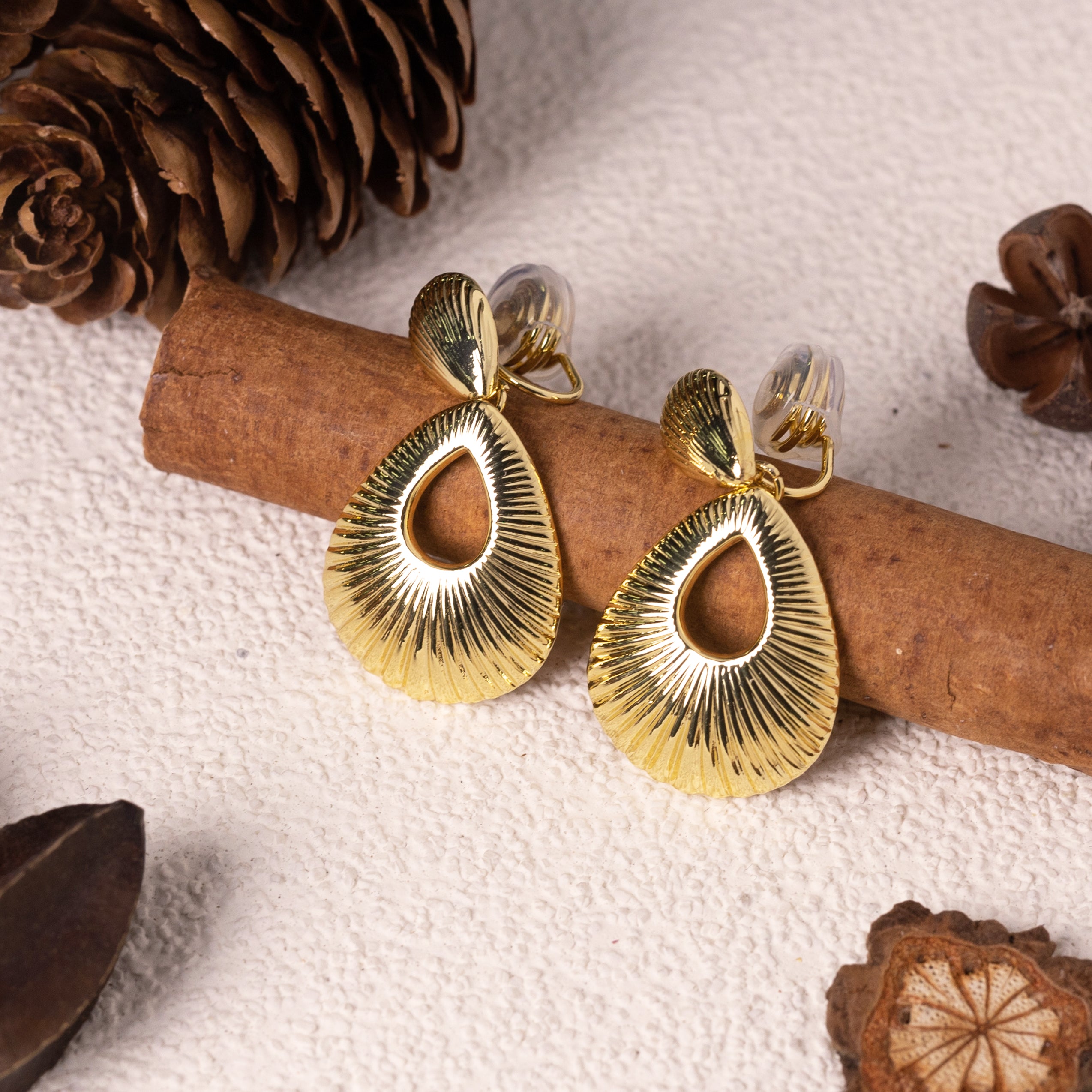 No-Piercing Radiant Teardrop Clip-On Earrings