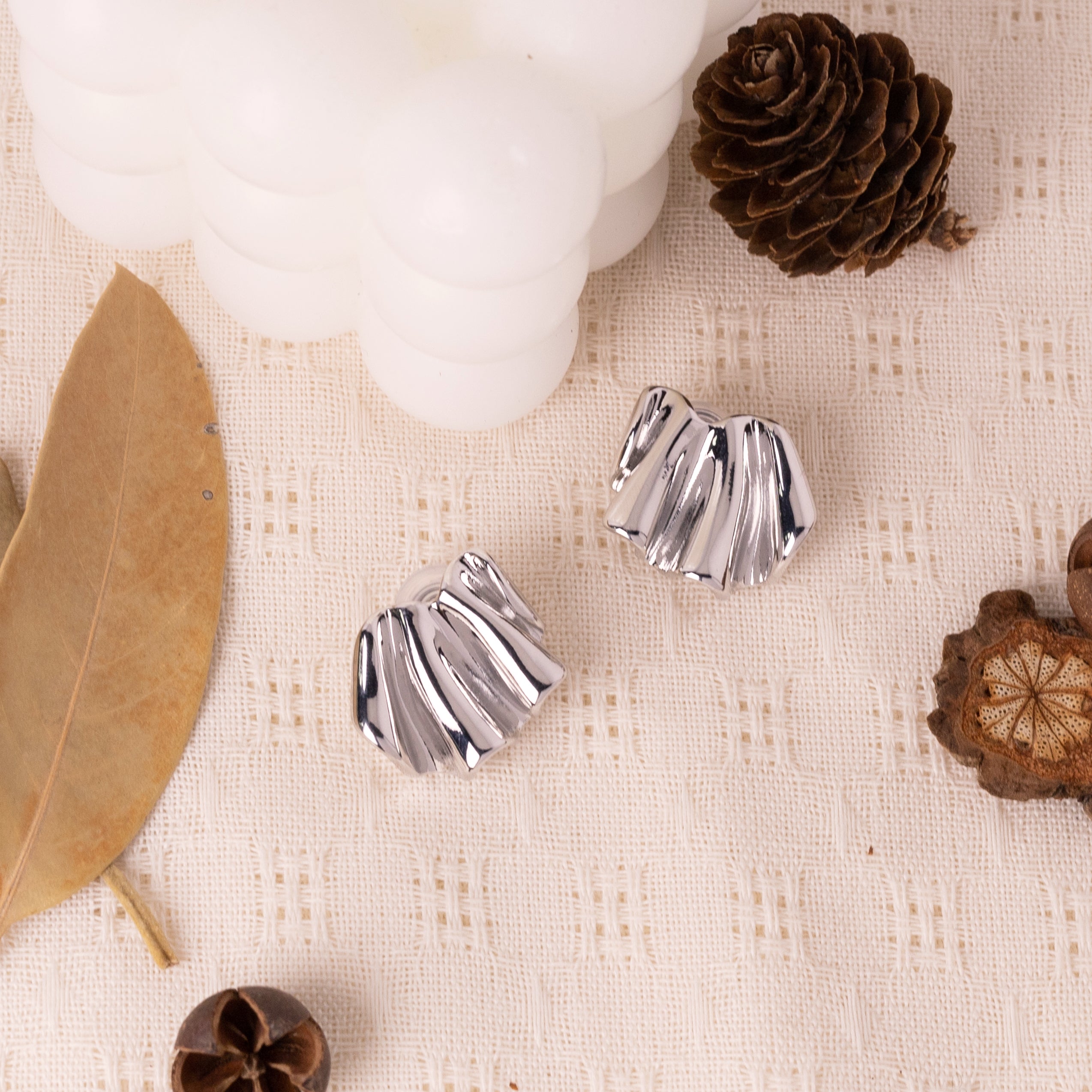 No-Piercing Water Ripple Clip-On Earrings