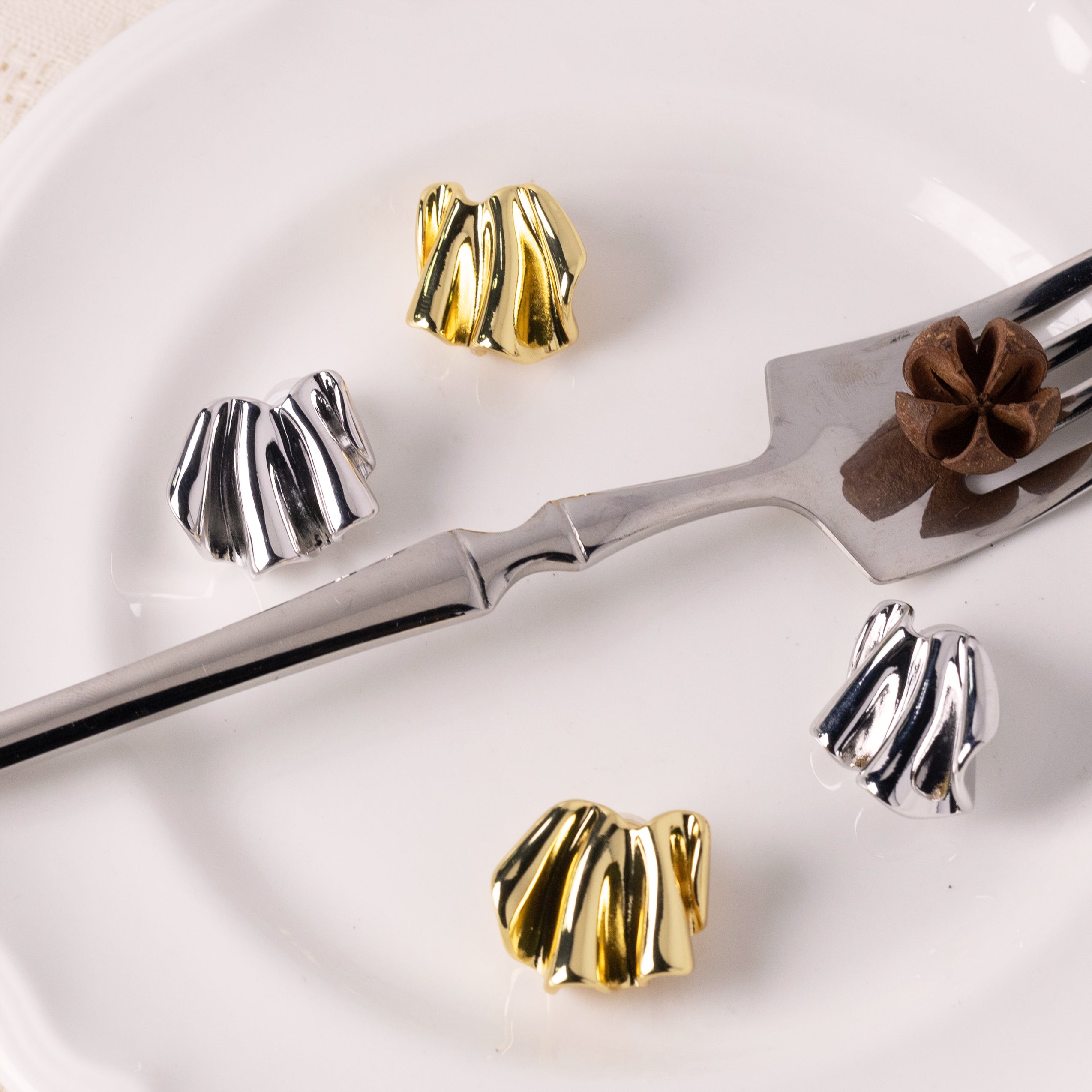 No-Piercing Water Ripple Clip-On Earrings