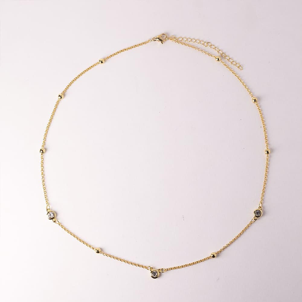 Dainty Round Cubic Zirconia Necklace