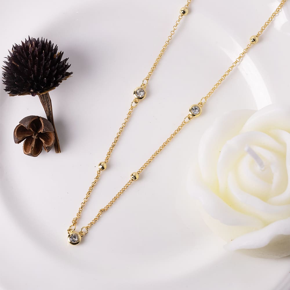 Dainty Round Cubic Zirconia Necklace