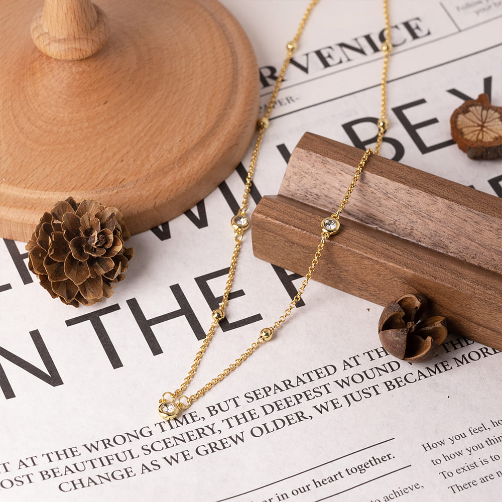 Dainty Round Cubic Zirconia Necklace