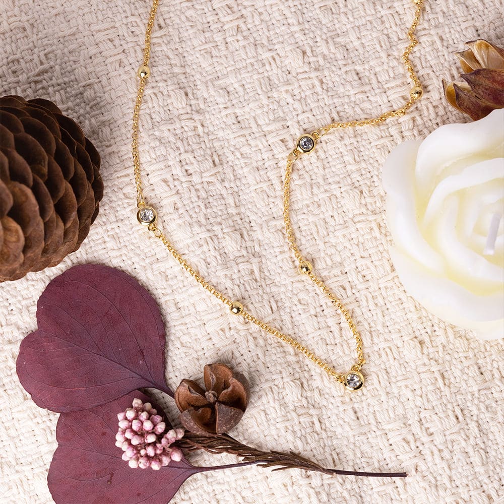 Dainty Round Cubic Zirconia Necklace