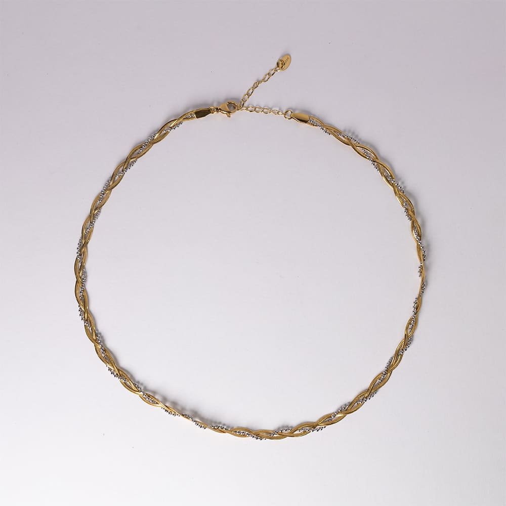 Twisted Three Layer Snake Chain Necklace