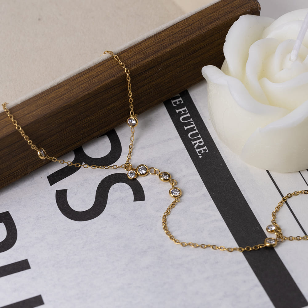 Adjustable Zircon Finger Bracelet